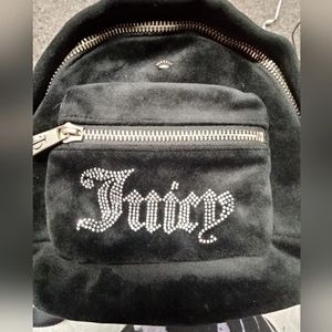Juicy black Velvet backpack, like new